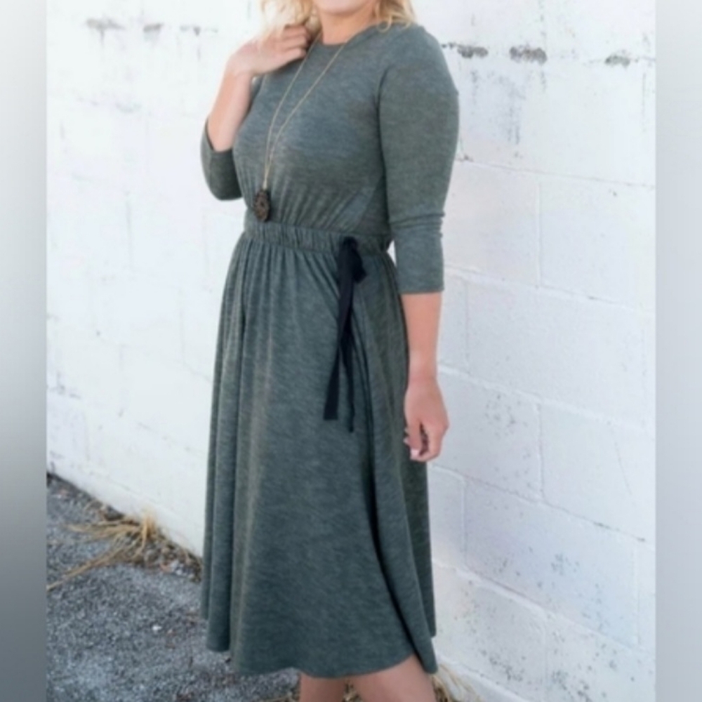 Cinched Detail Fall Dress-NWT